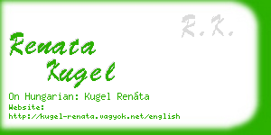 renata kugel business card